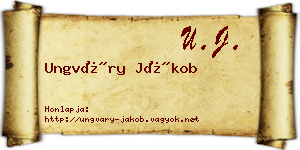 Ungváry Jákob névjegykártya